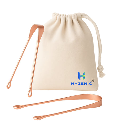 Hyzenic™ Copper Tongue Cleaner (Pack of 3) | 100% Pure Copper | Boosts Oral Hygiene & Freshens Breath | Flexible, Safe & Durable Design